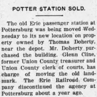 1935 Pottersburg Station Sold