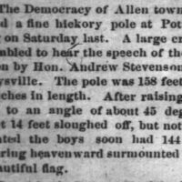 1876 Flag Raising Pottersburg