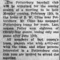 Potters Baseball Team 1934
