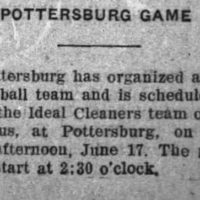 Potters baseball Game 1934