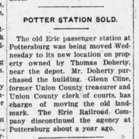 Potters Station Sold 1935a